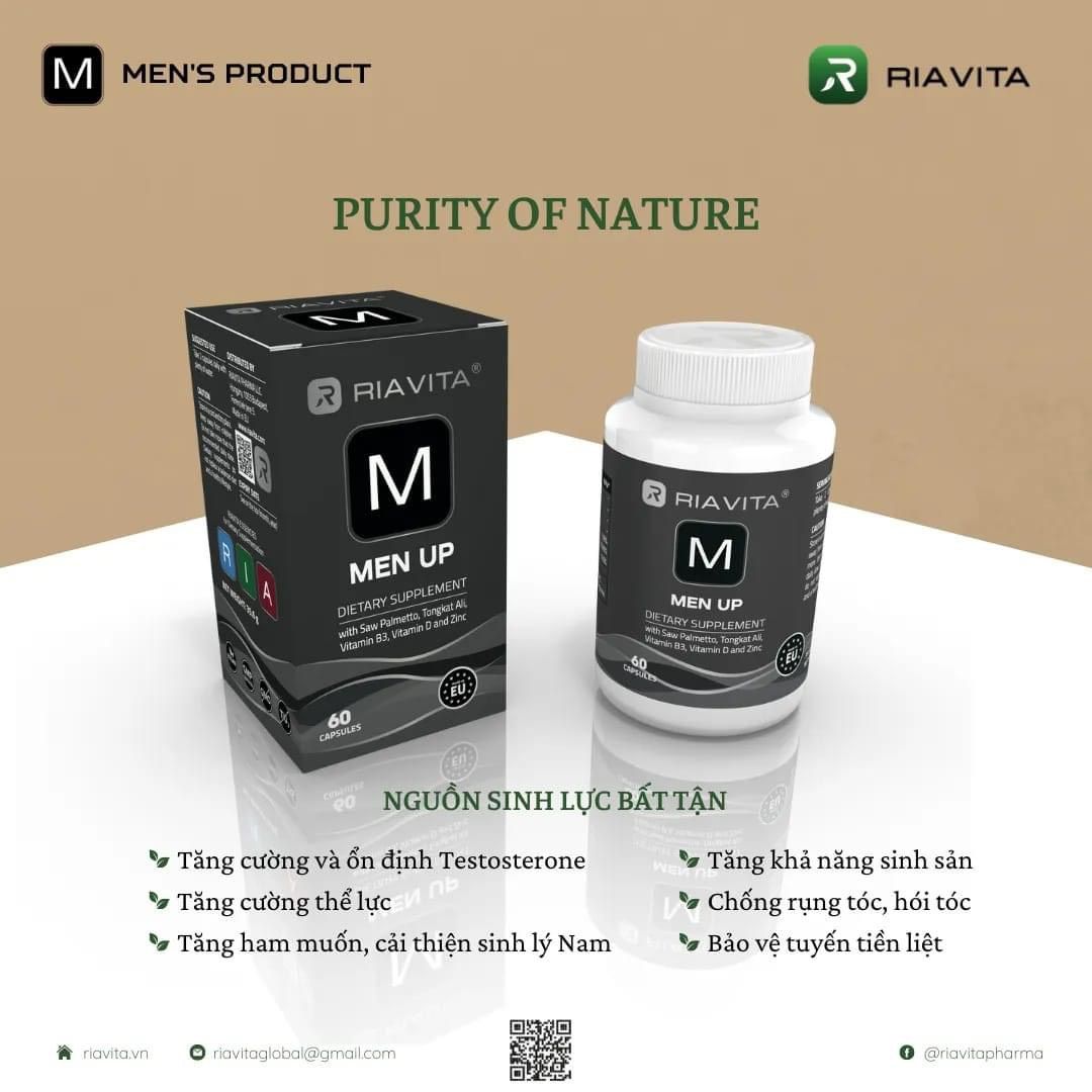 Riavita MenUp - Sinh lực và Bản lĩnh phái mạnh
