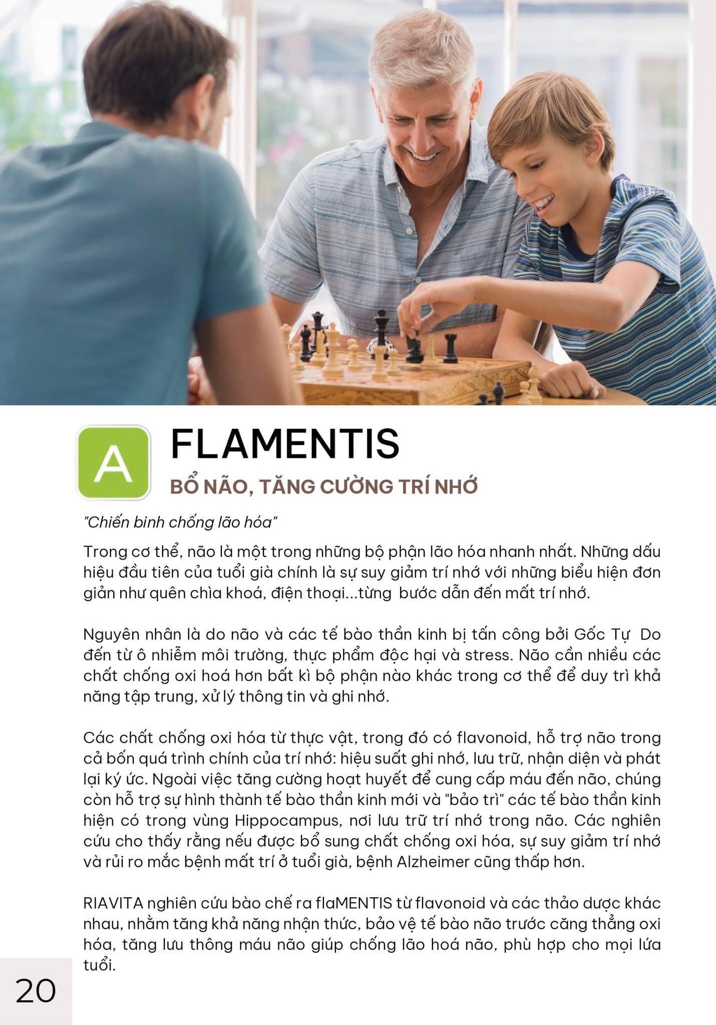 Riavita FlaMentis - Bổ Não và Tăng cường Trí nhớ