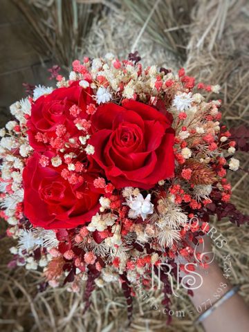 hoa cưới tone đỏ giá chất cực lung linh