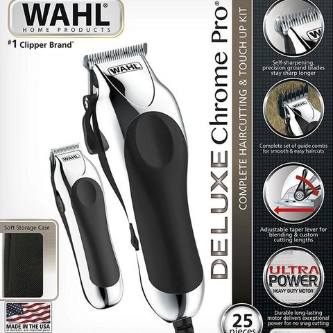 TÔNG ĐƠ WAHL MỸ 79524-1001 ( Wahl Deluxe Chrome Pro 25 pc)