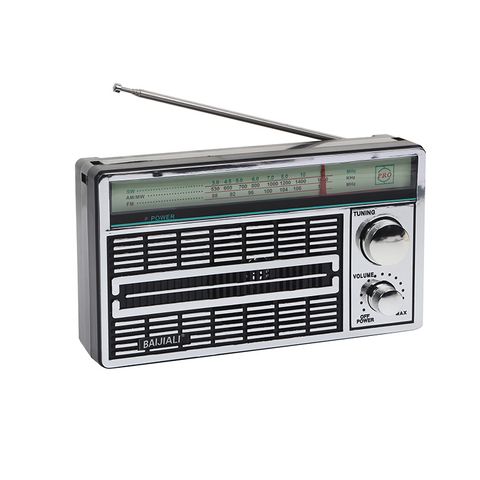 ĐÀI RADIO 3 băng tần 2 PIN ĐẠI BAIJIALI BJL-1202AC có cắm điện 220V trực tiếp