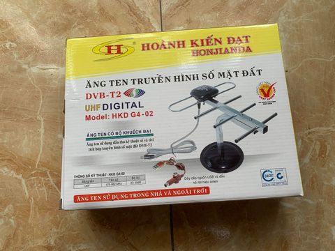 ANTEN TRONG NHÀ CAO CẤP CÓ KHUYẾCH ĐẠI  HKD G4-02 cho tivi và đầu thu DVB-T2