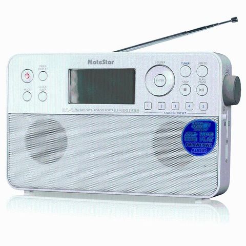 ĐÀI RADIO SỐ FM /SW1/SW2 KIÊM NGHE NHẠC USB MATESTAR RA-1 SIZE TO