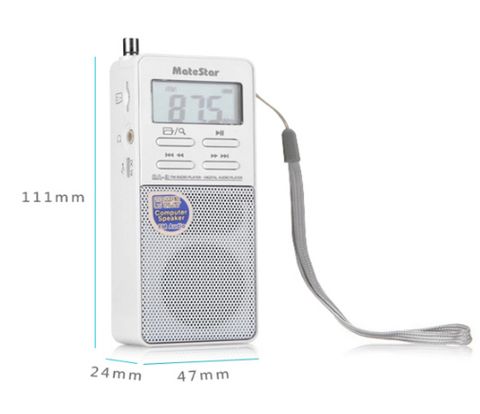 ĐÀI RADIO FM NGHE NHẠC MINI MATESTAR RA-3