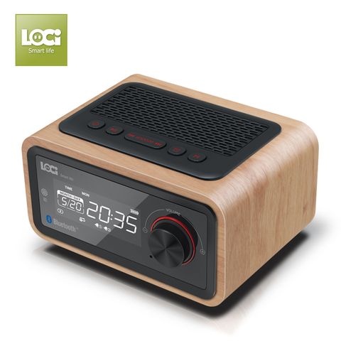 ĐÀI FM BÁO THỨC , BLUETOOTH ,USB , TF card , VỎ GỖ LOCI H90 NEW MODEL