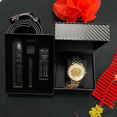  SET QUÀ DÀNH CHO NAM ( ĐỒNG HỒ SRWATCH SG8892.1202 + DÂY DA CÁ SẤU HANDMADE + CARAVAT ) 