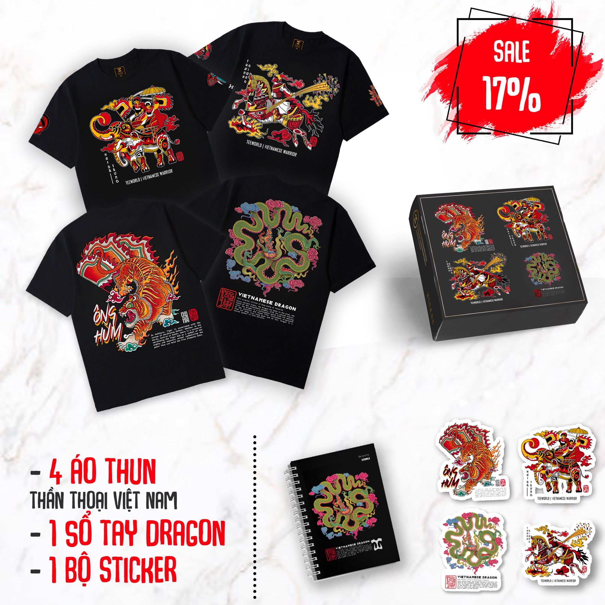 Vietnamese Mythology Box - 4 Áo Thần Thoại Việt Nam