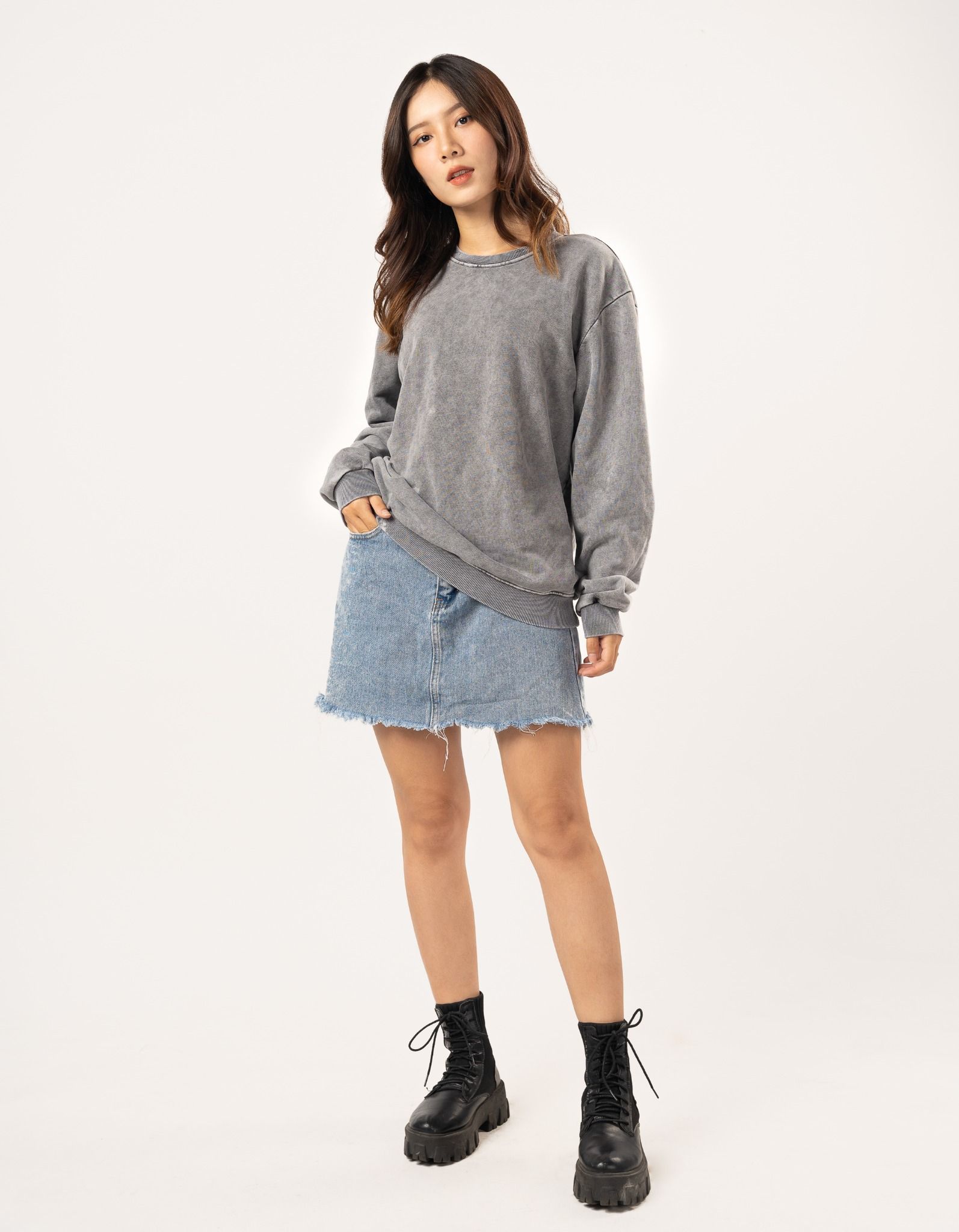 Wash Xám Sweater