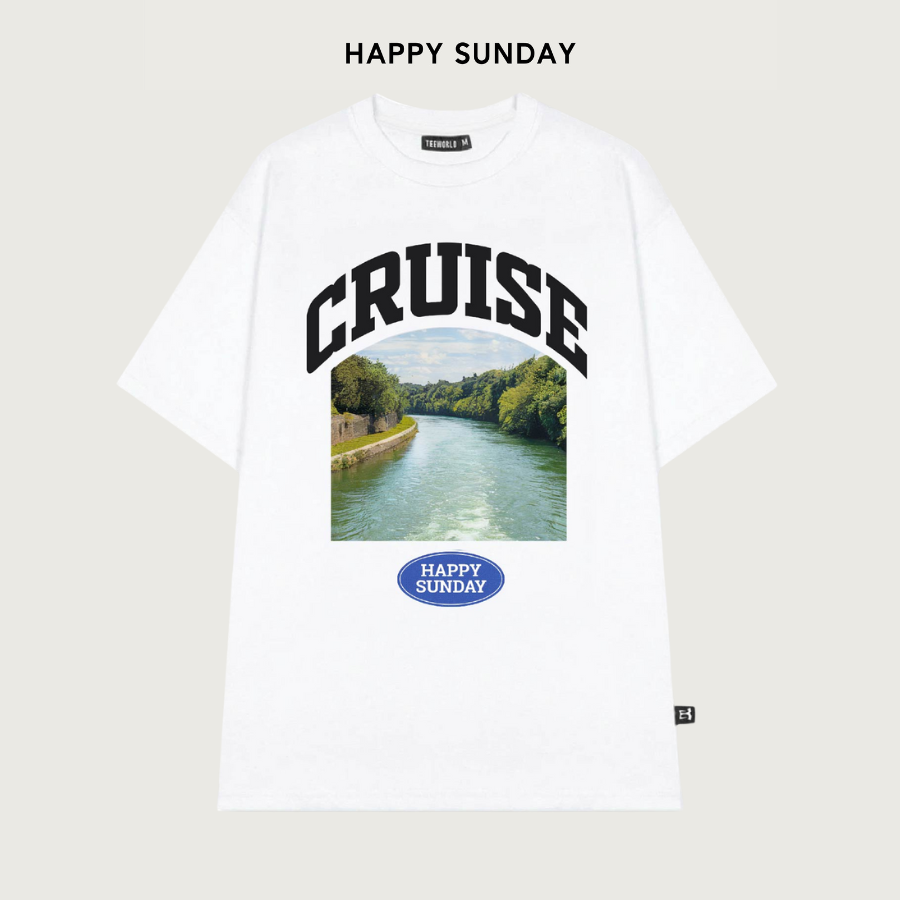 Áo Thun Local Brand Happy Sunday CRUISE T-shirt Form Rộng Unisex