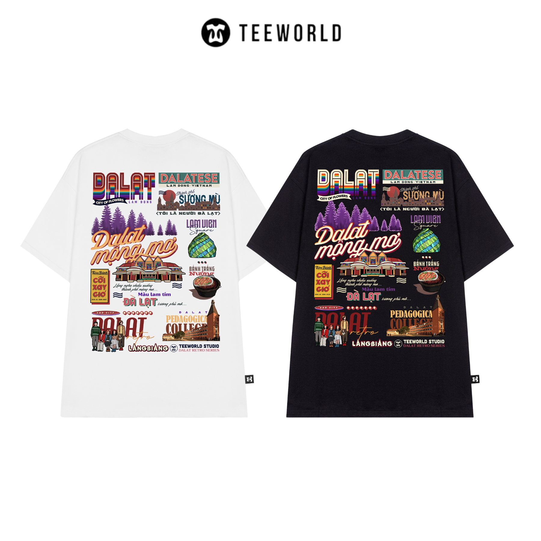 Áo Thun Local Brand Teeworld Đà Lạt T-Shirt Nam Nữ Form Rộng Unisex
