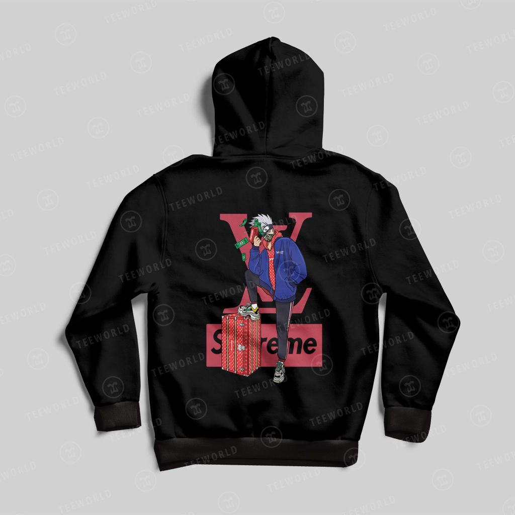 KAKASHI x SUP-REME x BA-PE x LV HOODIE