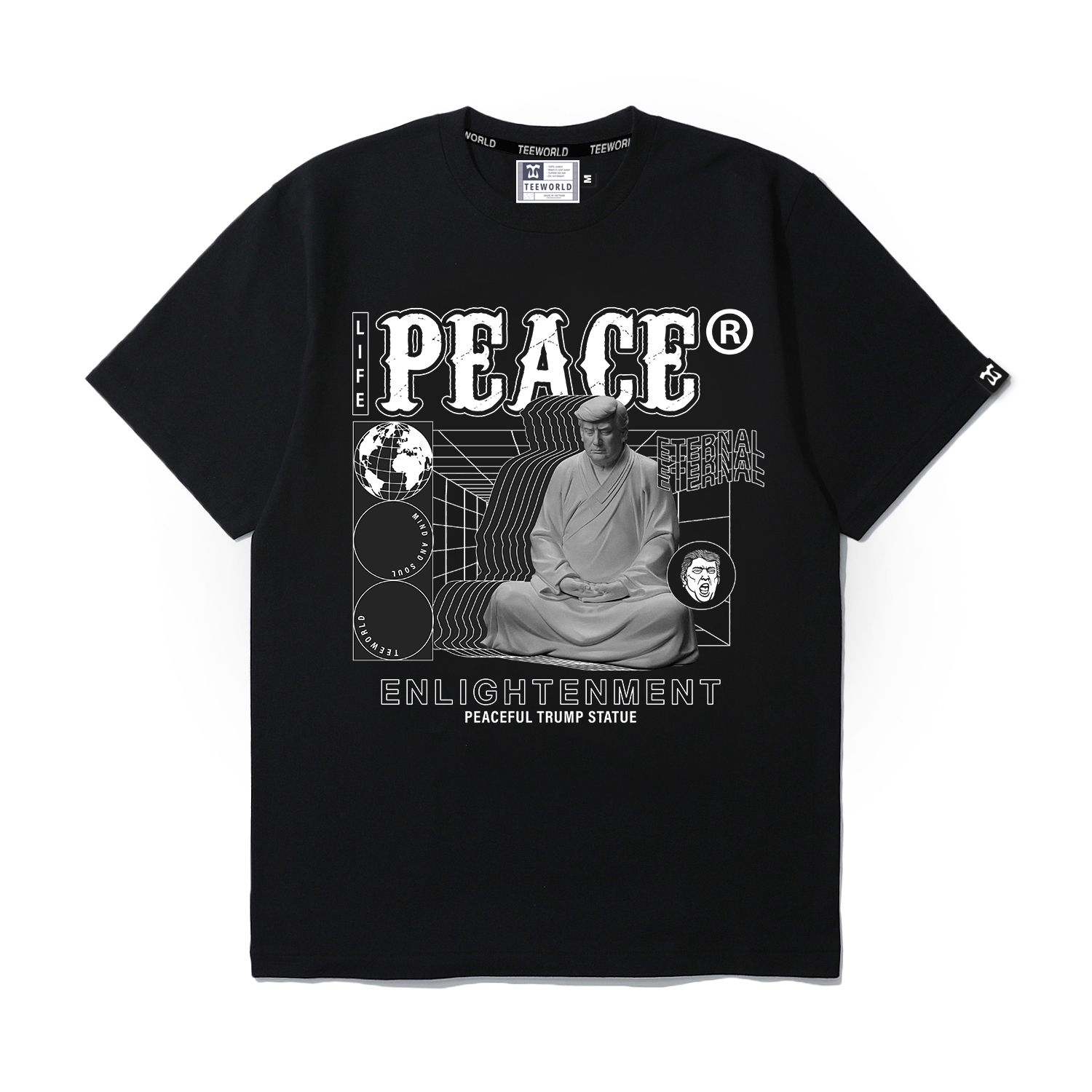 Peaceful Trump Statue T-shirt
