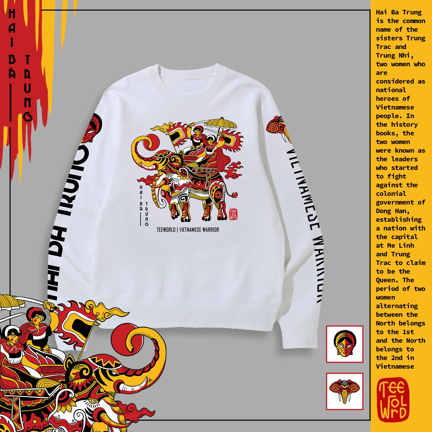 TW x Vietnamese Warrior - Trung Sisters - Hai Bà Trưng Sweater