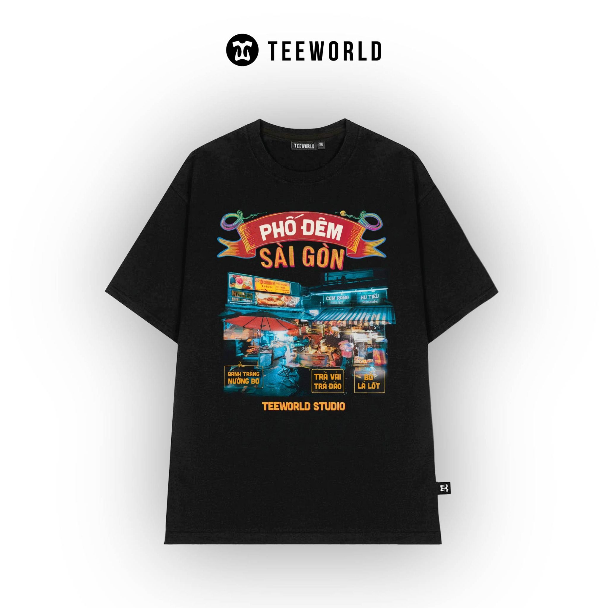Áo Thun Local Brand Teeworld Phố Đêm SÀI GÒN T-Shirt Nam Nữ Form Rộng Unisex