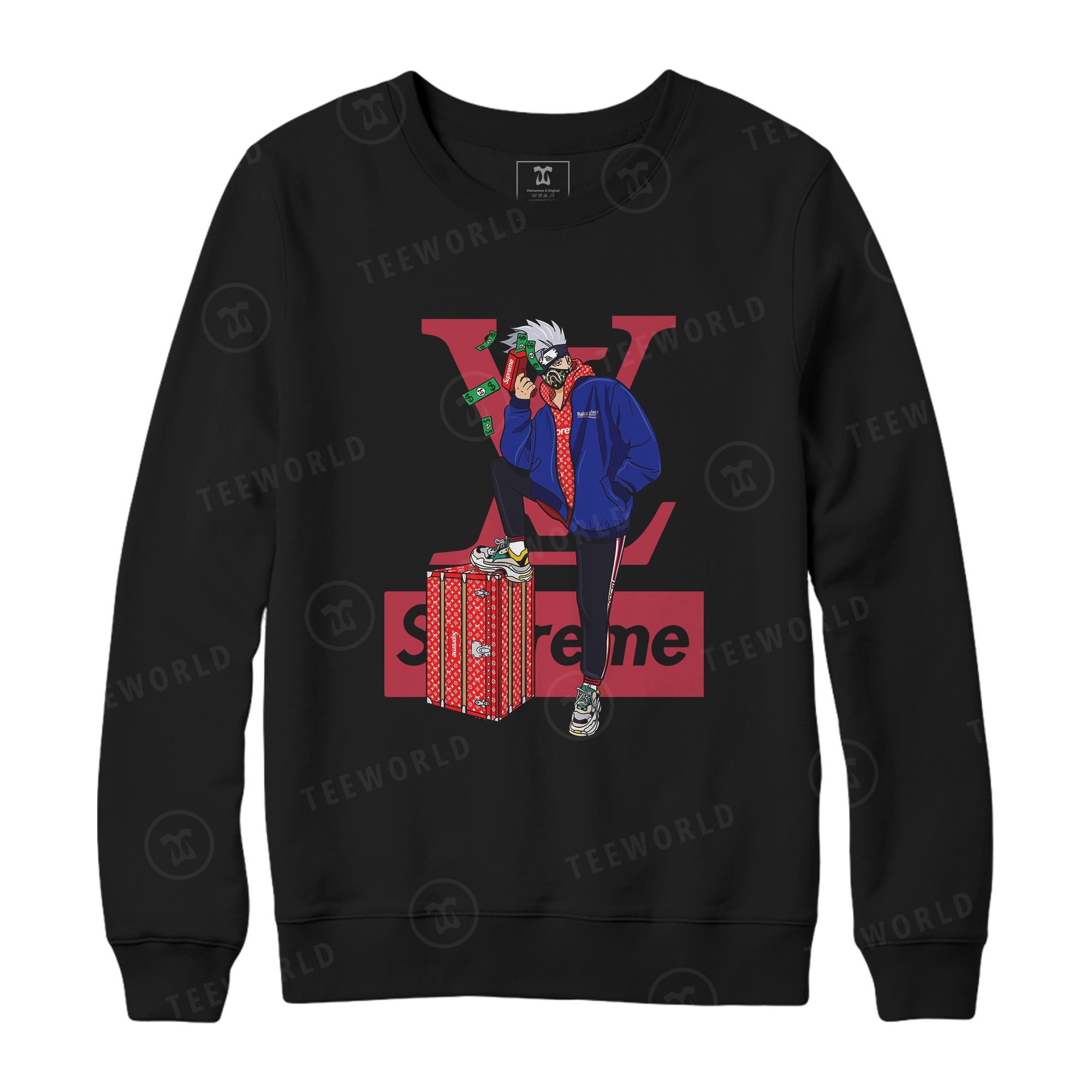 KAKASHI x SUP-REME x BA-PE x LV SWEATER