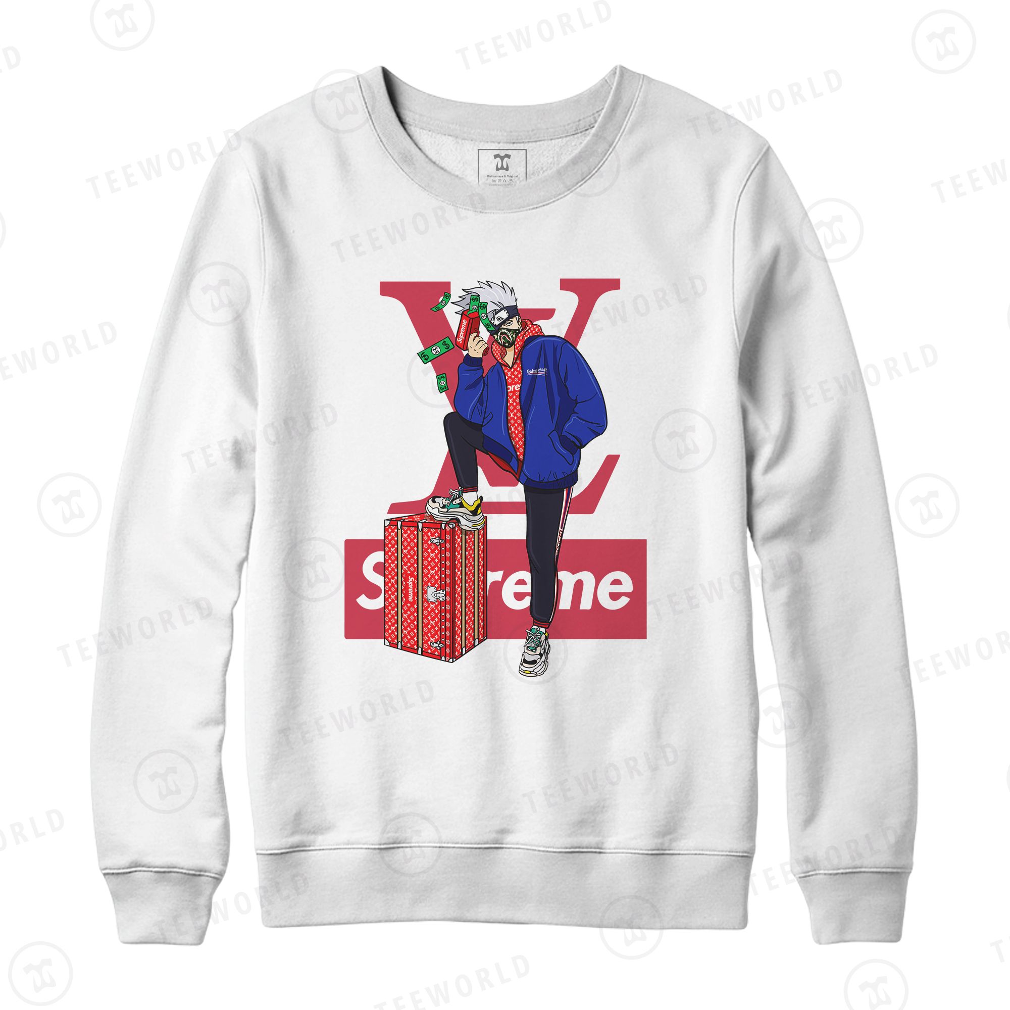 KAKASHI x SUP-REME x BA-PE x LV SWEATER