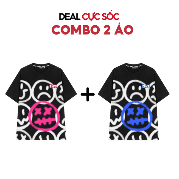  [COMBO SALE SỐC] 2 Áo thun Teeworld Smile T-shirt 2 Màu Cùng Size 