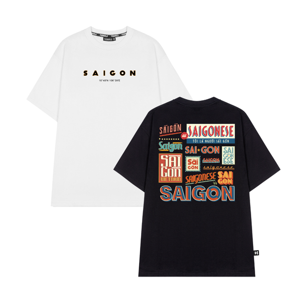  Combo Áo thun Sài Gòn Cô Ba & Sài Gòn T-shirt 