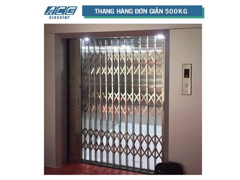 Thang tải hàng đơn giản 500kg