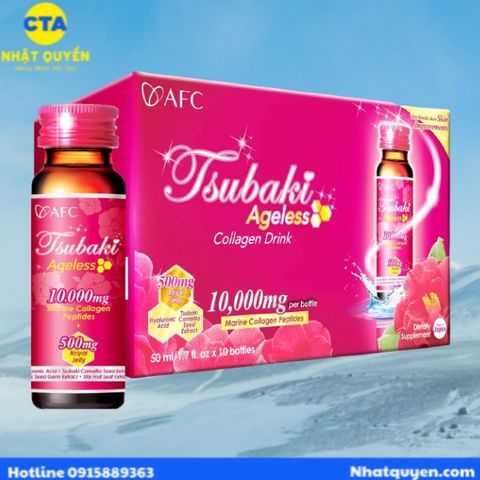 Nước uống đẹp da AFC Tsubaki Ageless Collagen Nhật Bản