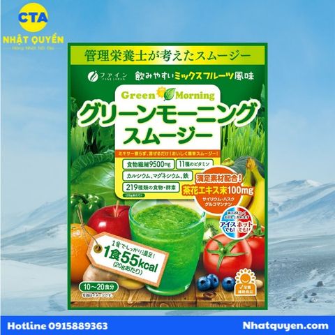 Bột lúa mạch và rau củ  Fine Japan Green Morning Smoothie