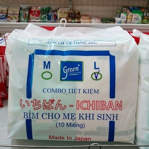 Bỉm Ichiban Nhật cho mẹ sau sinh tại Hà Nội - Combo tiết kiệm (10 miếng)