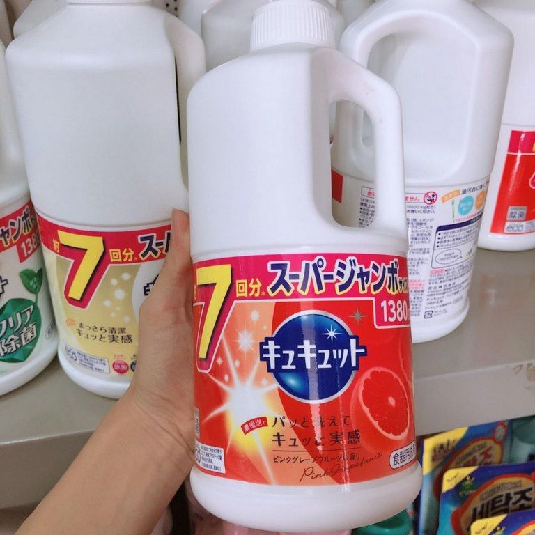 Nước rửa bát Kyukyuto Kao Nhật Bản chai 1,380ml