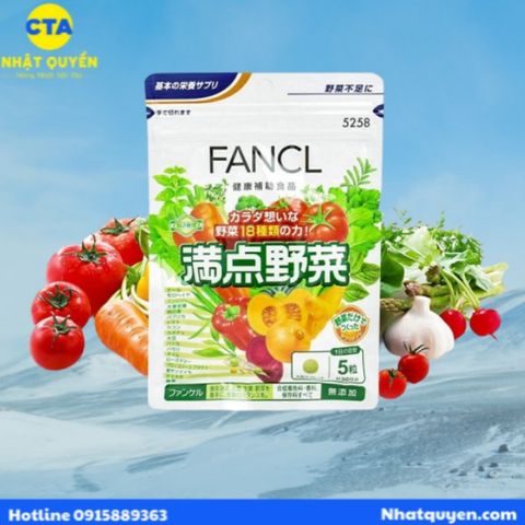 Viên uống rau củ Fancl Nhật Bản - Bổ sung chất xơ thực vật