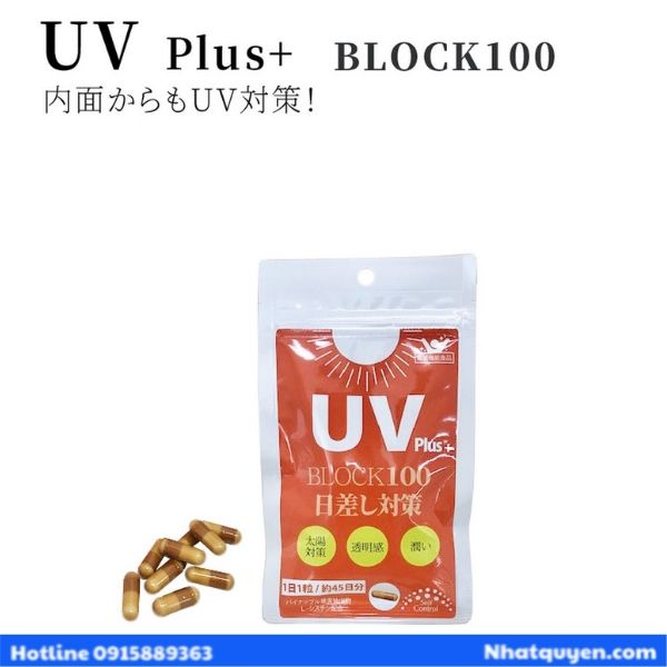 Viên uống chống nắng UV Plus+ Block100 Nhật Bản