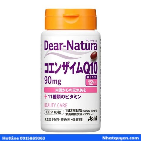 Viên uống đẹp da Coenzyme Q10 Asahi Dear Natura Nhật Bản