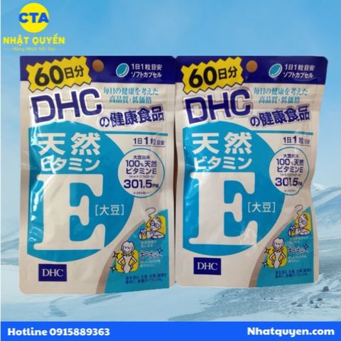 Viên uống bổ sung vitamin E DHC 60 ngày