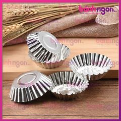 10 Khuôn tart nhôm vân miệng 7cm