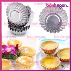 10 Khuôn tart nhôm vân miệng 7cm