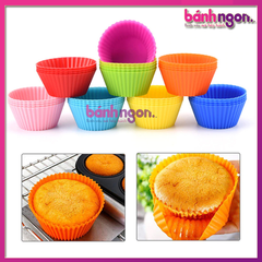 Khuôn Muffin Silicon Làm Bánh Cupcake