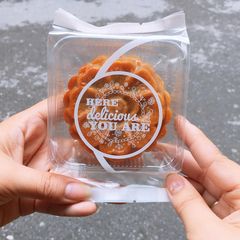 Khay Túi Bánh Trung Thu Delicious Trắng 125-150gr Set 10 Bộ