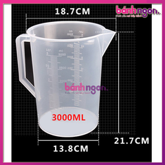 Ca đong nhựa / ly đong / cốc đong định lượng nguyên liệu 2000ml - 3000ml - 5000ml