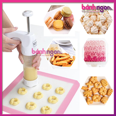 Khuôn Nhấn Bánh Quy Cookies Press 12 Mặt Và 6 Đầu Trang Trí Bánh