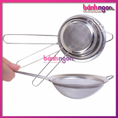 Rây Bột Inox Có Tay Cầm Bằng Inox 16cm-18cm-20cm