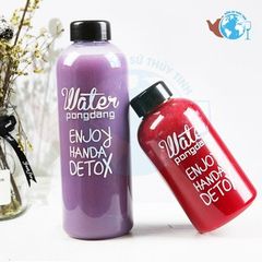 Bình Nước❤️Chai Nước Detox Thời Trang Cao Cấp, Dung Tích 1000ml, Kèm Túi Đựng, An Toàn, Trẻ Trung