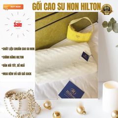 ⚡VIDEO ẢNH THẬT⚡Gối Cao Su Non Hilton Cao Cấp | Gối Ngủ Chống Mỏi Vai Gáy