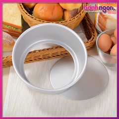 [Hàng đẹp] Khuôn Nhôm Tròn Đúc *Đế Rời* Làm Bánh Bông Lan 12cm-14cm-16cm-18cm-20cm