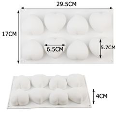 Khuôn Silicone Socola 3D Kim Cương Trái Tim Làm Bánh Muffin,Mousse,Kẹo Dẻo,Thạch Rau Câu