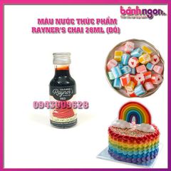 Mầu Nước Rayner's Dùng Cho Thực Phẩm /Màu Thực Phẩm Dạng Lỏng Red color Rayner's 28ml (Đỏ)