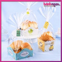 Combo 50 Túi Đựng Bánh Cookie Kèm Túi Và Dây Buộc