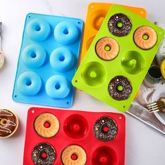 Khuôn Silicone Donut 6 Lỗ,Khay Nướng Làm Bánh Ngọt Chống Dínhh