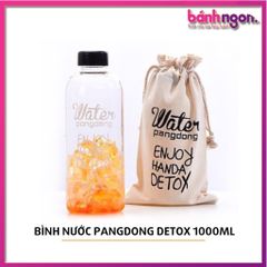 Bình Nước❤️Chai Nước Detox Thời Trang Cao Cấp, Dung Tích 1000ml, Kèm Túi Đựng, An Toàn, Trẻ Trung