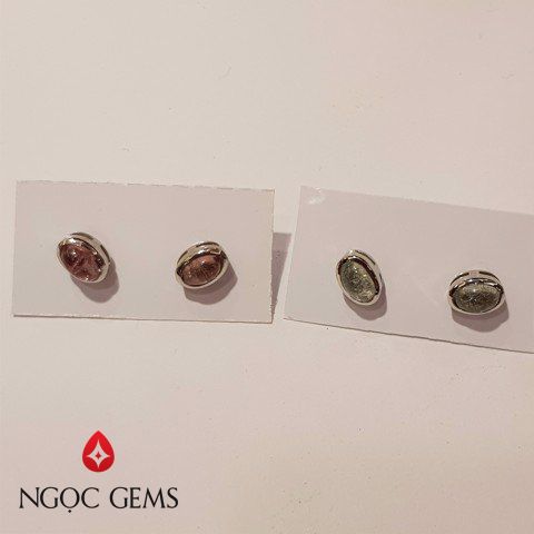 Khuyên Bạc Tourmaline