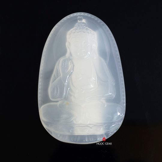 Phật A Di Đà Agate Trắng