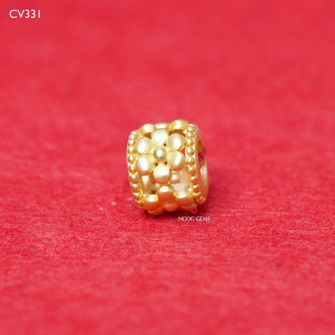 Charm vàng 9999 Hoa Ngang 13mm - 24k999 - 1.5 gram