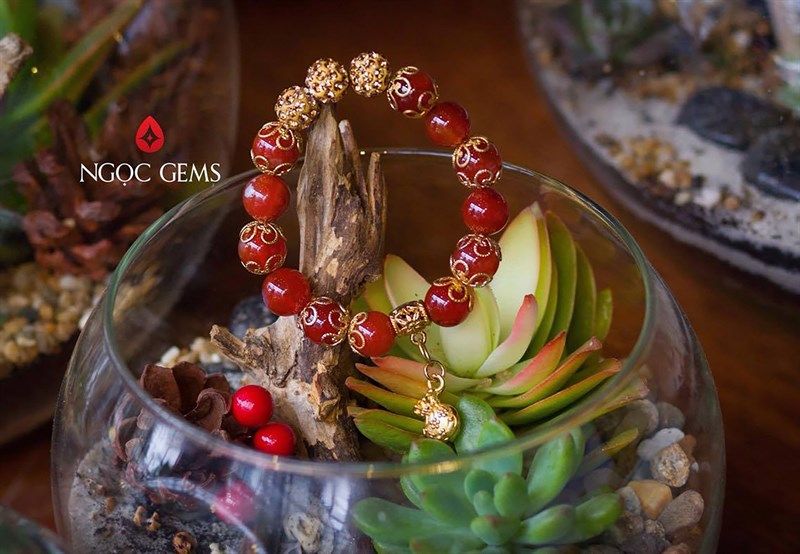 Charm Agate Đỏ
